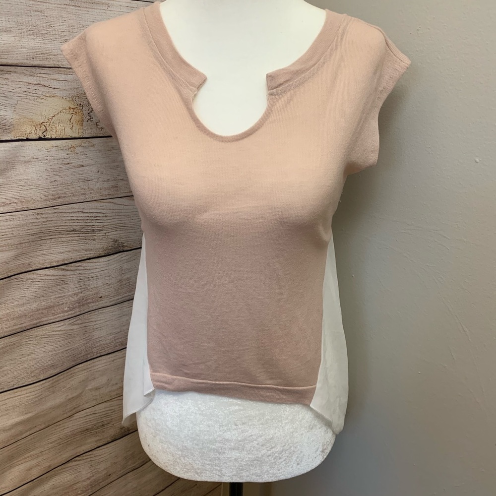 Zhouerfu | Hi-lo color block sheer back tank